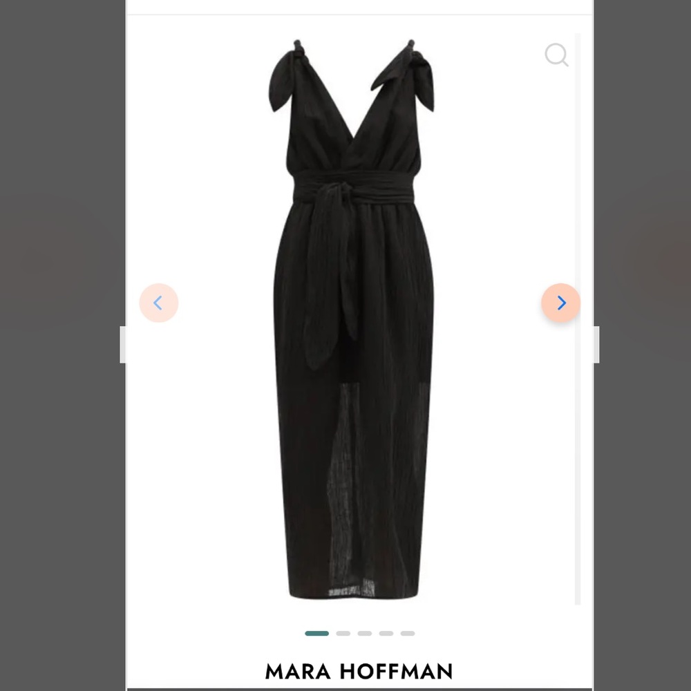 Mara Hoffman - Calypso Organic-Linen Blend Cocoon Dress - Black